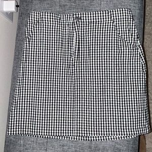 Hollister Black & White Gingham High Waisted Mini Skirt